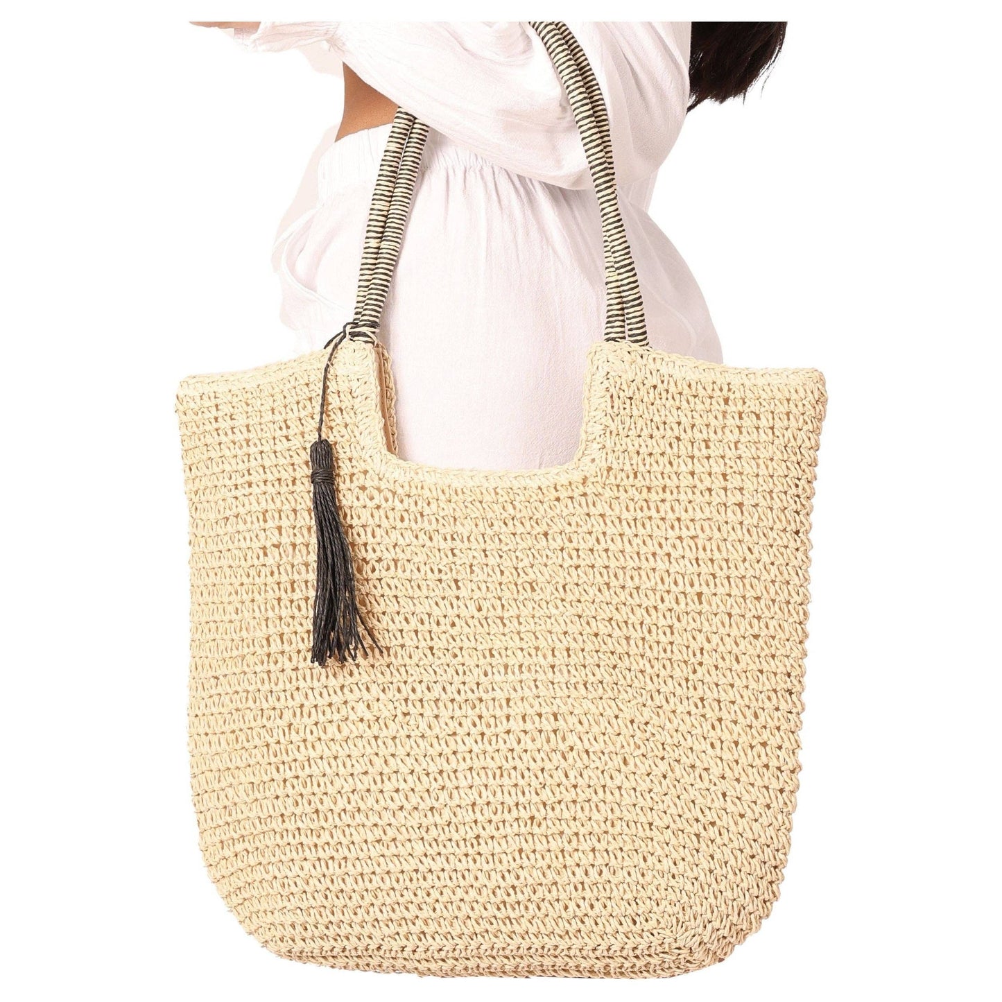 BAG-248007- Beige Tote Bag made of natural materials
