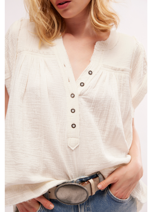 Free People Horizons Double Cloth - Optic White