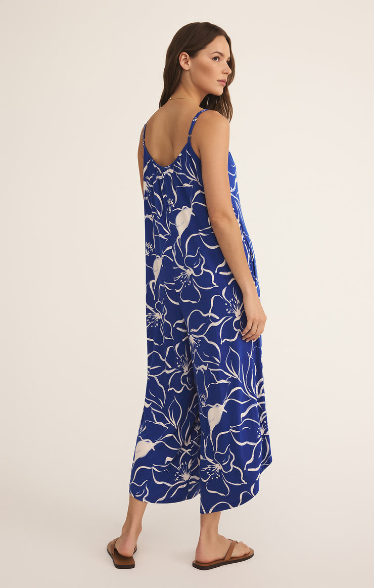 Z SUPPLY CALA FLORAL FLARED JUMPSUIT