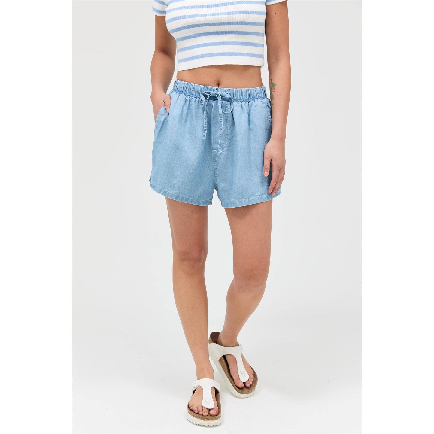 Lyocell Drawstring Shorts