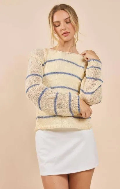 A Sadie & Sage striped sweater