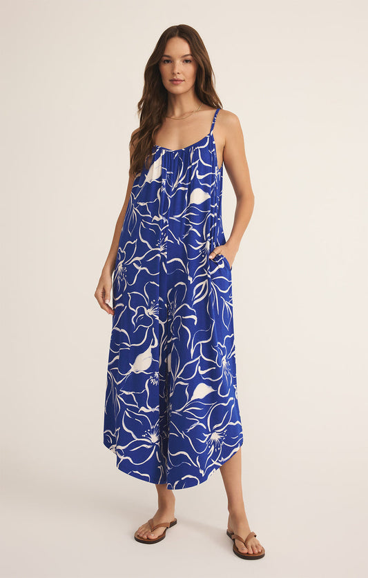 Z SUPPLY CALA FLORAL FLARED JUMPSUIT
