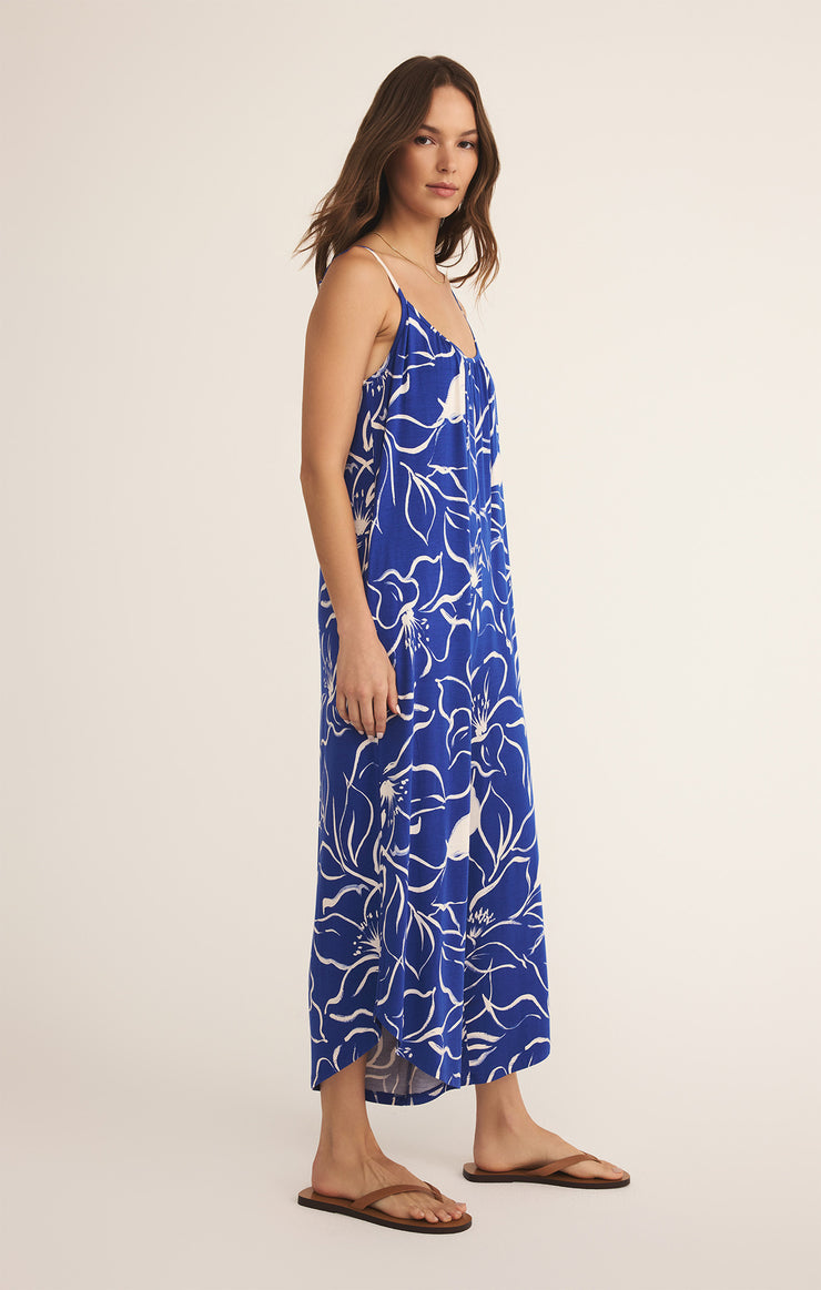 Z SUPPLY CALA FLORAL FLARED JUMPSUIT
