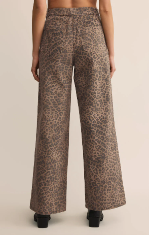 Z Supply Marli Denim Leopard Pants