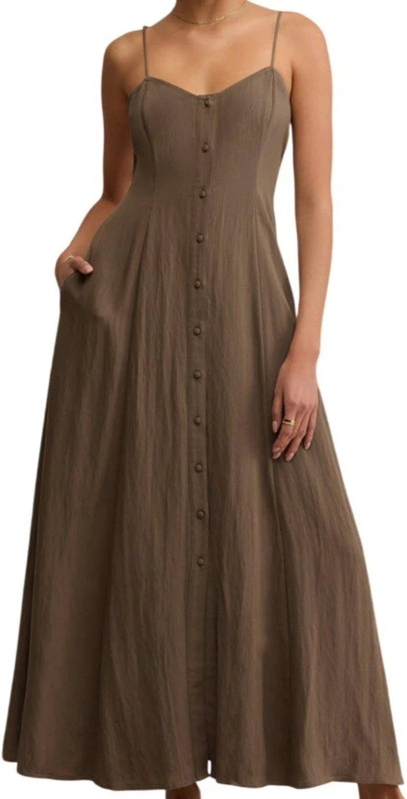 Women's Z Supply Angel Eyes Airy Sweetheart Midi Shift Dress 17571-ZD253393S