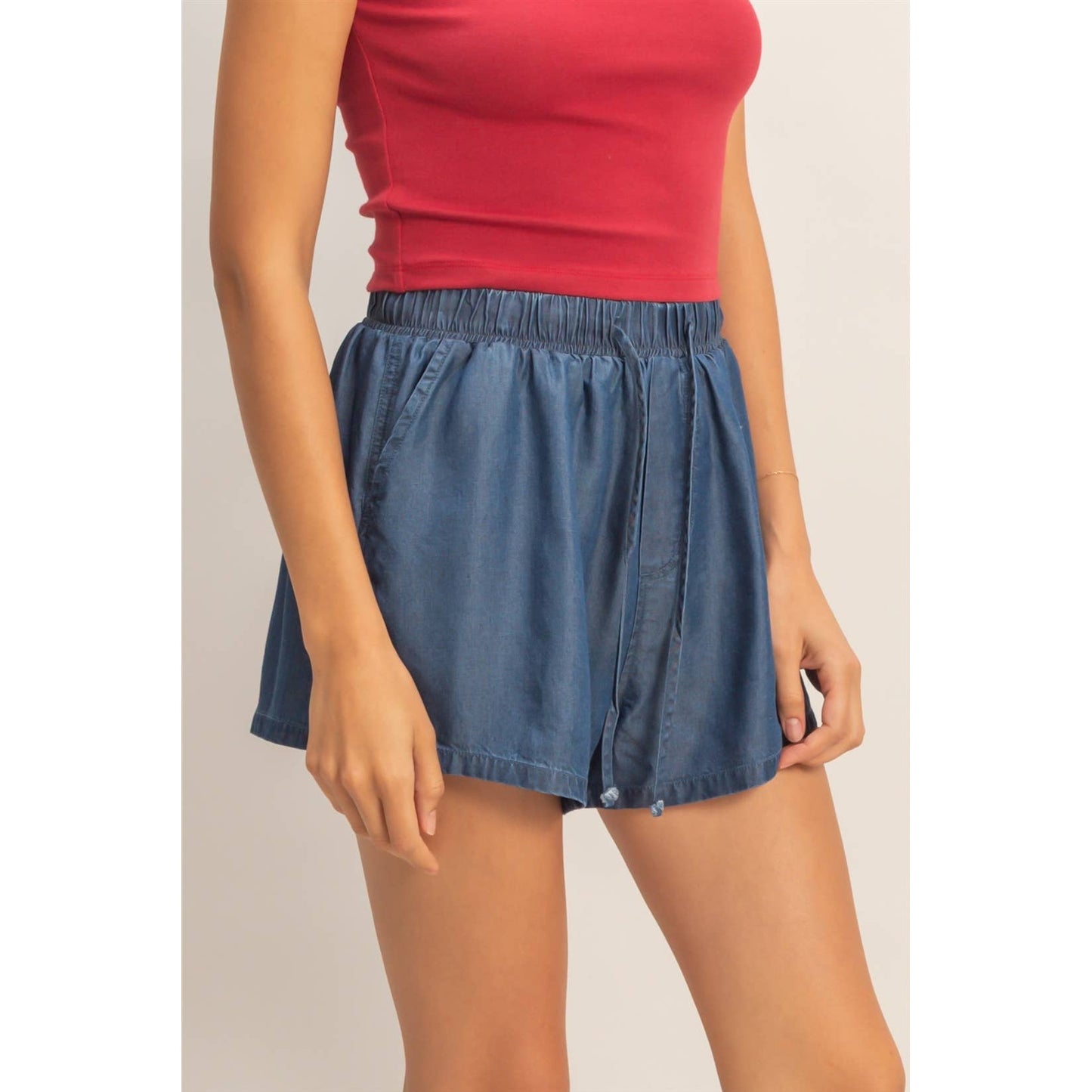 Lyocell Drawstring Shorts