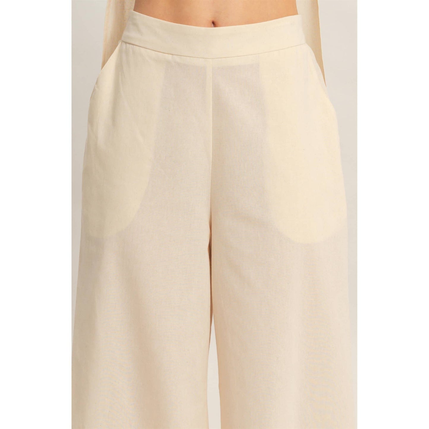 Spaghetti Strap Top & Wide-Leg Pants Set