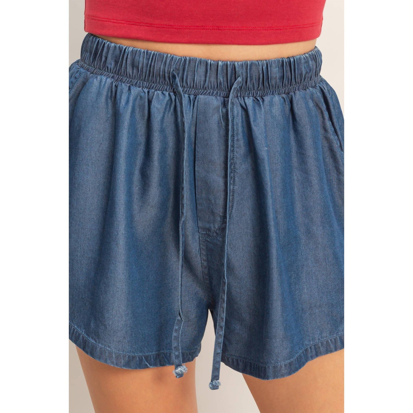 Lyocell Drawstring Shorts